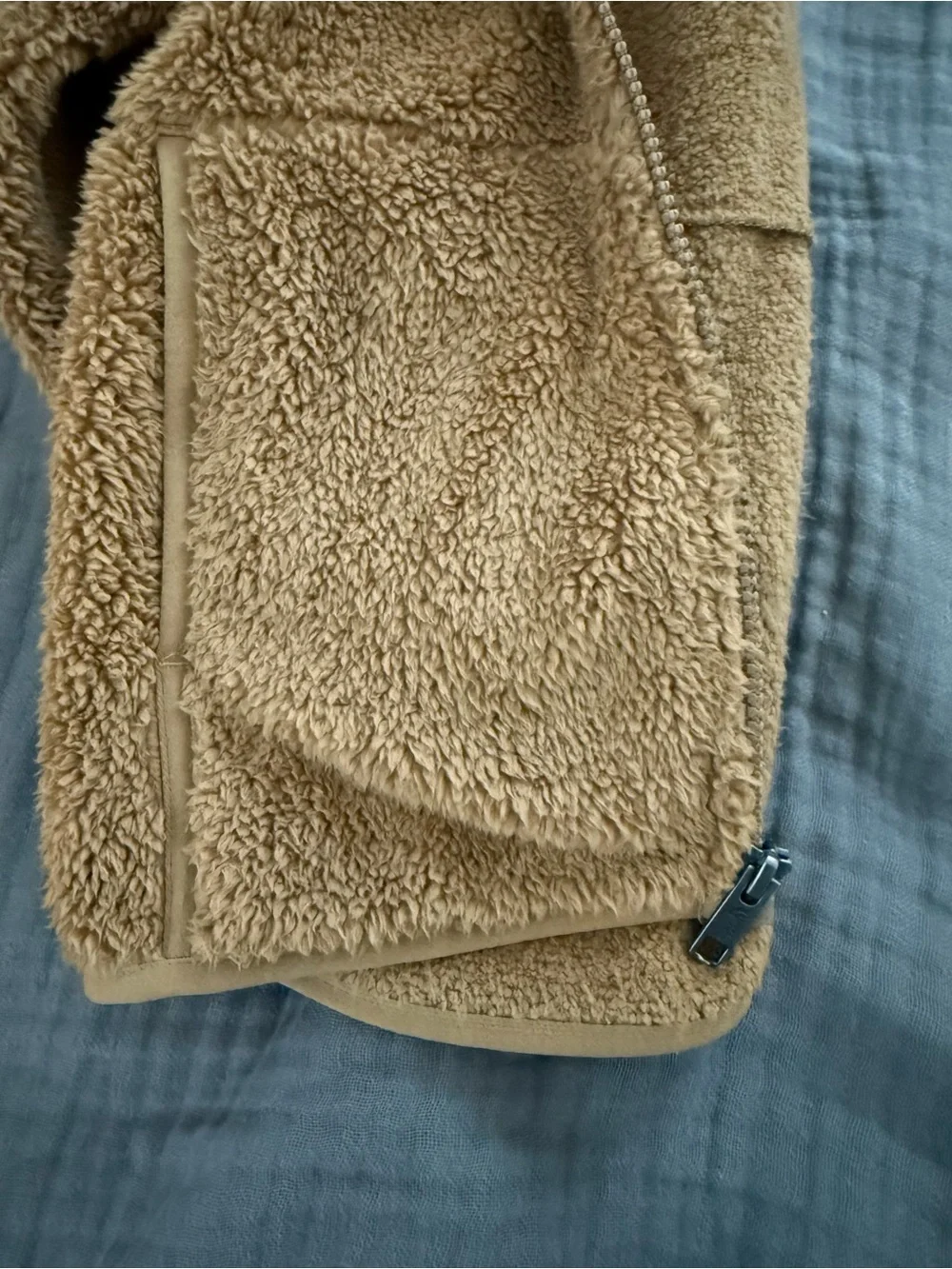 The North Face Kids Brown Sherpa Fleece Jacket with Hood